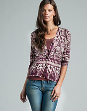 Ikat Print Cardigan*