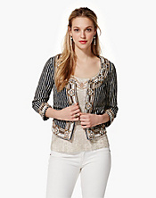Irving & Fine Embellished Striped Jacket