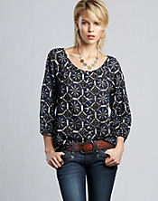 John Robshaw Lizzie Printed Top