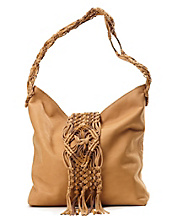 Macrame Fringe Hobo Bag