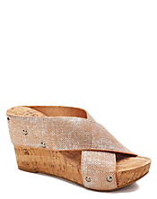 Miller Linen Strap Wedges