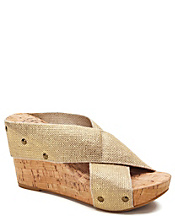 Miller Linen Strap Wedges