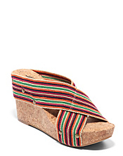 Miller Linen Strap Wedges