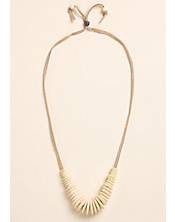 Multi Disc Bone Necklace*