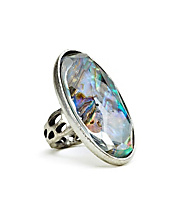 Pave Abalone Ring