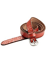 Skinny Tooled Belt
