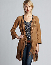 Suede Fringe Jacket