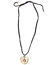 Two-Tone Double Circle Necklace