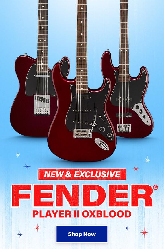New & Exclusive Fender Player II Oxblood 