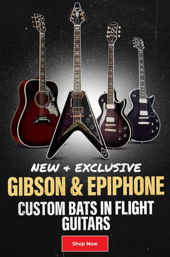 NEW & Exclusive Gibson & Epiphone Bats in Flight Guitars 