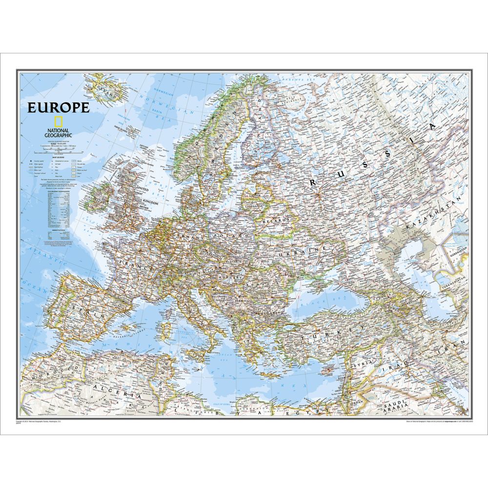 Wall Map Of Europe Large Laminated Political Map Vrogue Co