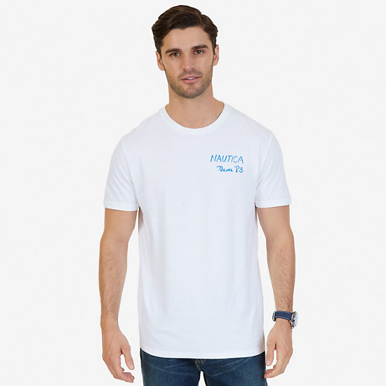 Team 83 Graphic T-Shirt,Bright White,large