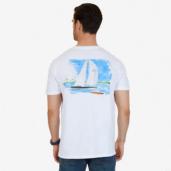 Team 83 Graphic T-Shirt,Bright White,large