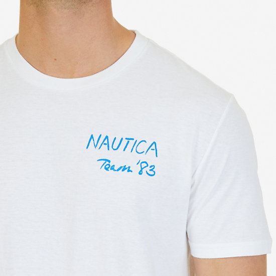 Team 83 Graphic T-Shirt,Bright White,large