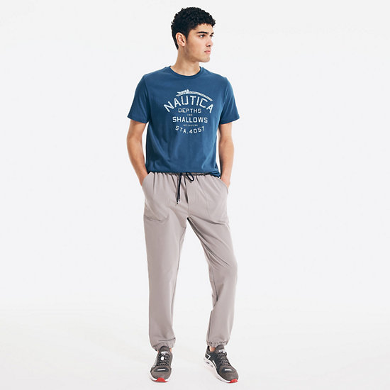 Depths and Shallows Graphic T-Shirt,Estate Blue,large