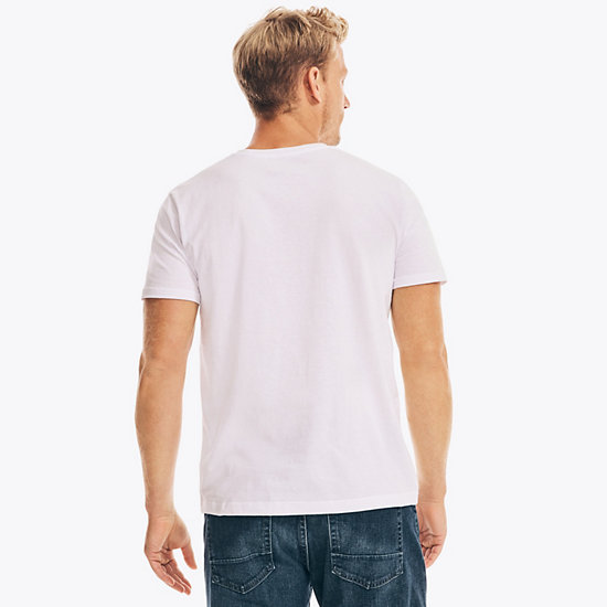 Watercolor Regatta Graphic T-Shirt,Bright White,large