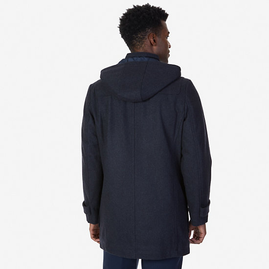 Hooded Toggle Coat,Charcoal,large