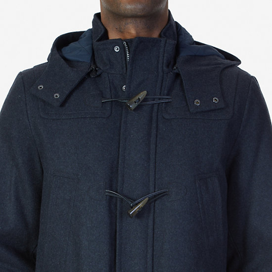 Hooded Toggle Coat,Charcoal,large