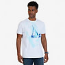 N83 Sailboat Graphic T-Shirt,Bright White,small