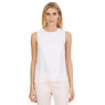 Solid Sleeveless Top,Bright White,small