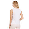 Solid Sleeveless Top,Bright White,small