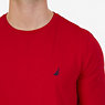 Solid Crew-Neck Long Sleeve T-Shirt,Nautica Red,small