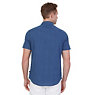 Printed Chambray Short Sleeve Shirt,Blue Moon,small