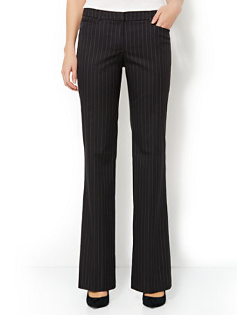 striped bootcut pants