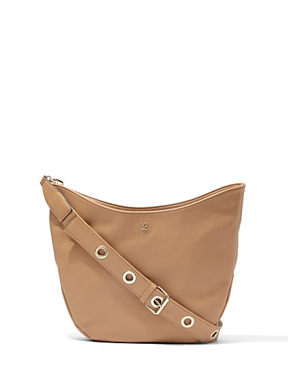 grommet detail strap bag