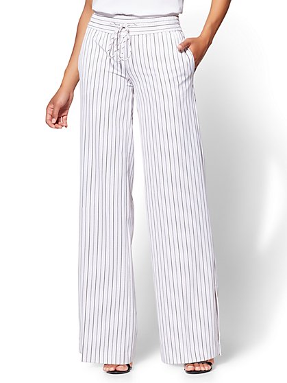 white palazzo pants petite