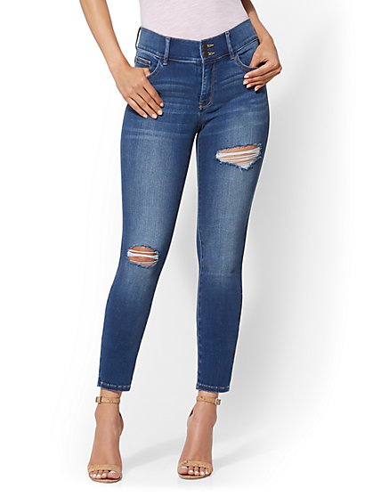 petite destroyed jeans