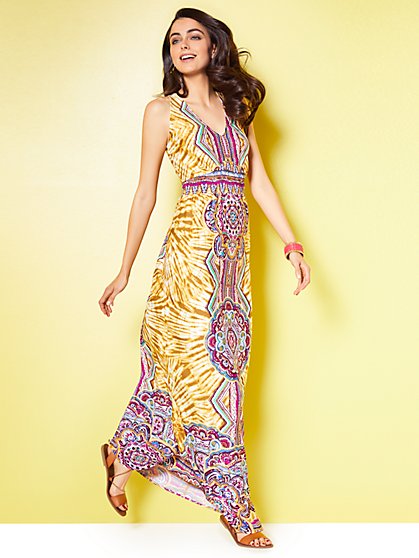 Yellow new york and company maxi dress Yellow new york and company maxi dress