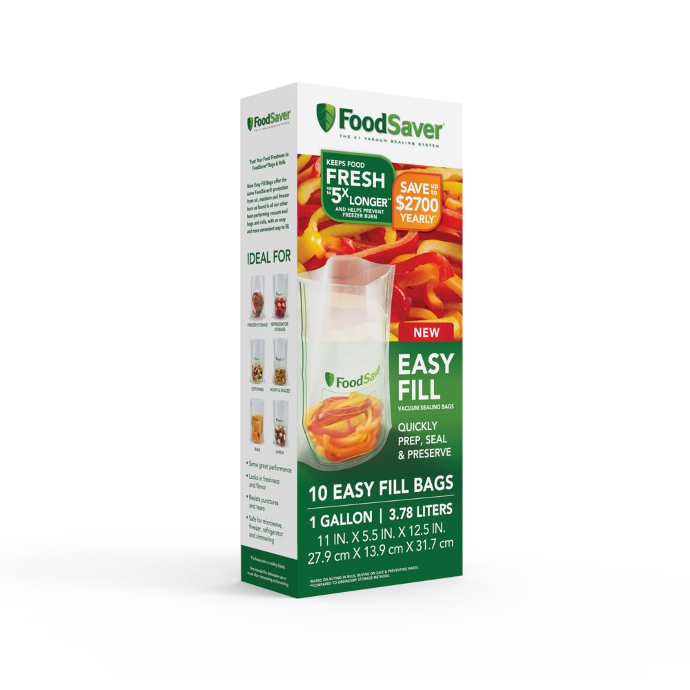 Foodsaver® Easy Fill 1 Gallon Vacuum Sealer Bags, 10 Count