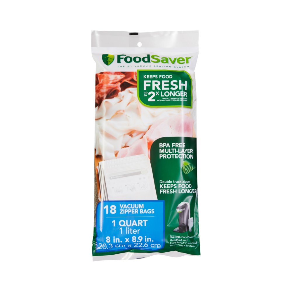 Foodsaver® Vacuum Zipper Quart Bags, 18 Count