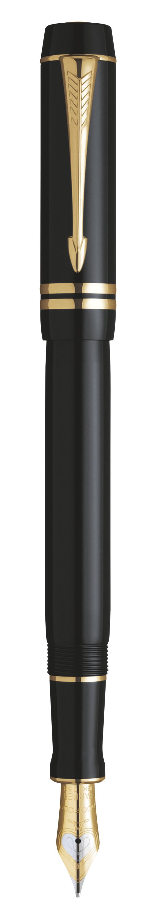 Duofold Black Fountain Pen - Medium 18K gold nib