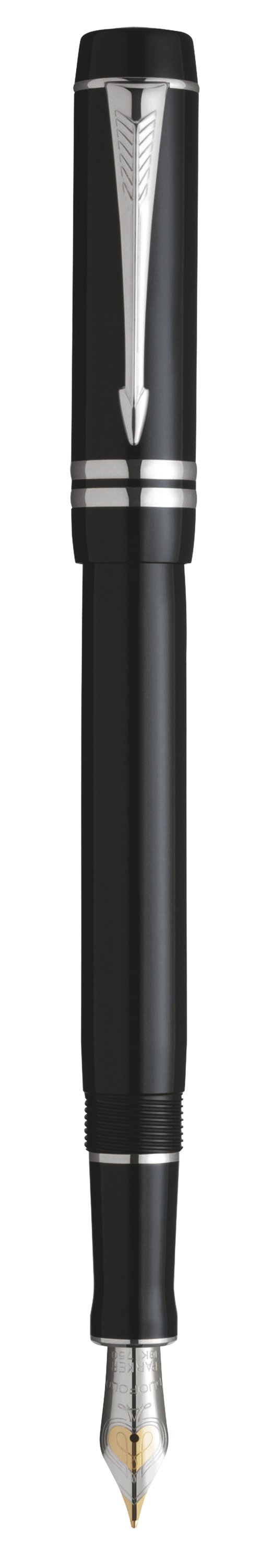 Duofold Black International Fountain Pen - Medium 18K gold nib