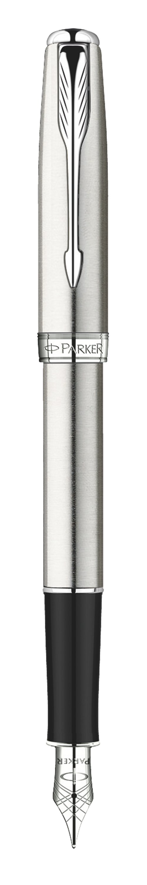 Sonnet Stainless Steel Fountain Pen - Medium stainless steel nib