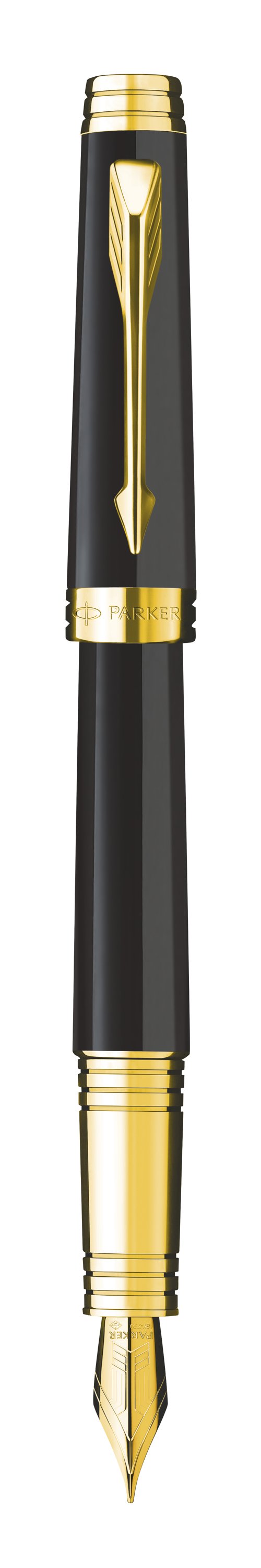 Premier Deep Black Lacquer Fountain Pen - Fine 18K gold nib