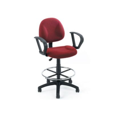 Drafting Stool with Loop Arms Upholstered in Durable Fabric, CH00746
