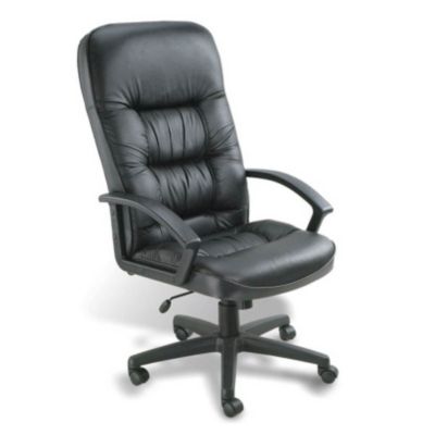 Burke High Back Leather Executive Chair with Knee Tilt, CH00165