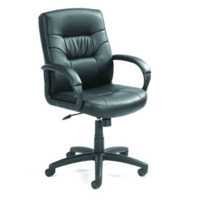Black Leather Mid Back Executive Chair, CH00178