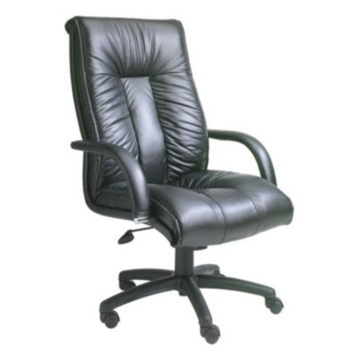 Black Leather Executive High Back Chair with Knee-tilt, CH00226