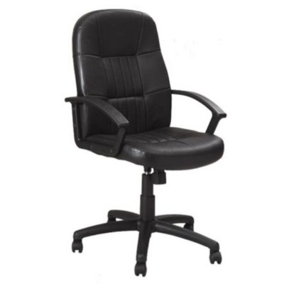 High Back Black Bonded Leather Conference Chair, CH02626