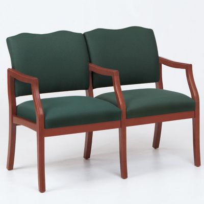 Traditional Style Two Seat Reception Chair with Center Arm, CH03272