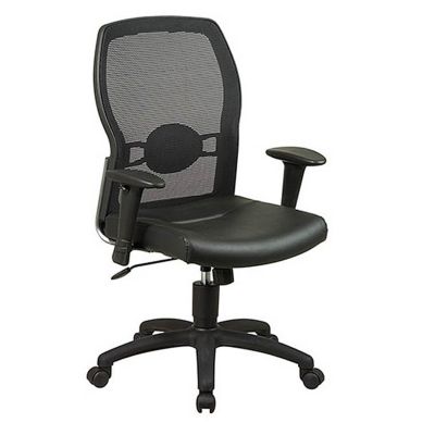 Work Smart Mesh and Leather Ergonomic Chair, CH02646
