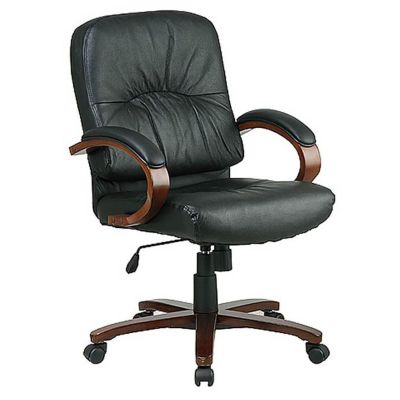 Work Smart Leather Desk Chair, CH02637