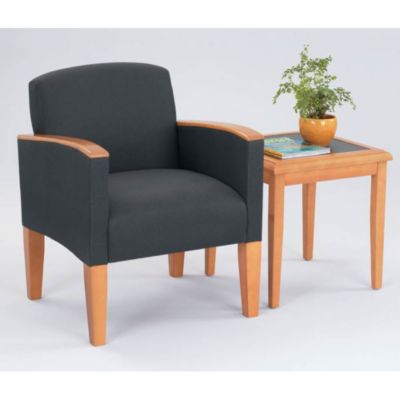 Fabric Guest Chair with End Table, CH04151