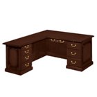 Mahogany Executive L Desk with Left Return, OFG-LD0013 Mahogany Executive L Desk with Left Return, OFG-LD0013