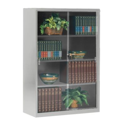 Steel Bookcase with Glass Doors, TES-352GL