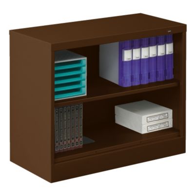 Two Shelf Steel Bookcase - 18"D, TES-BC18-30